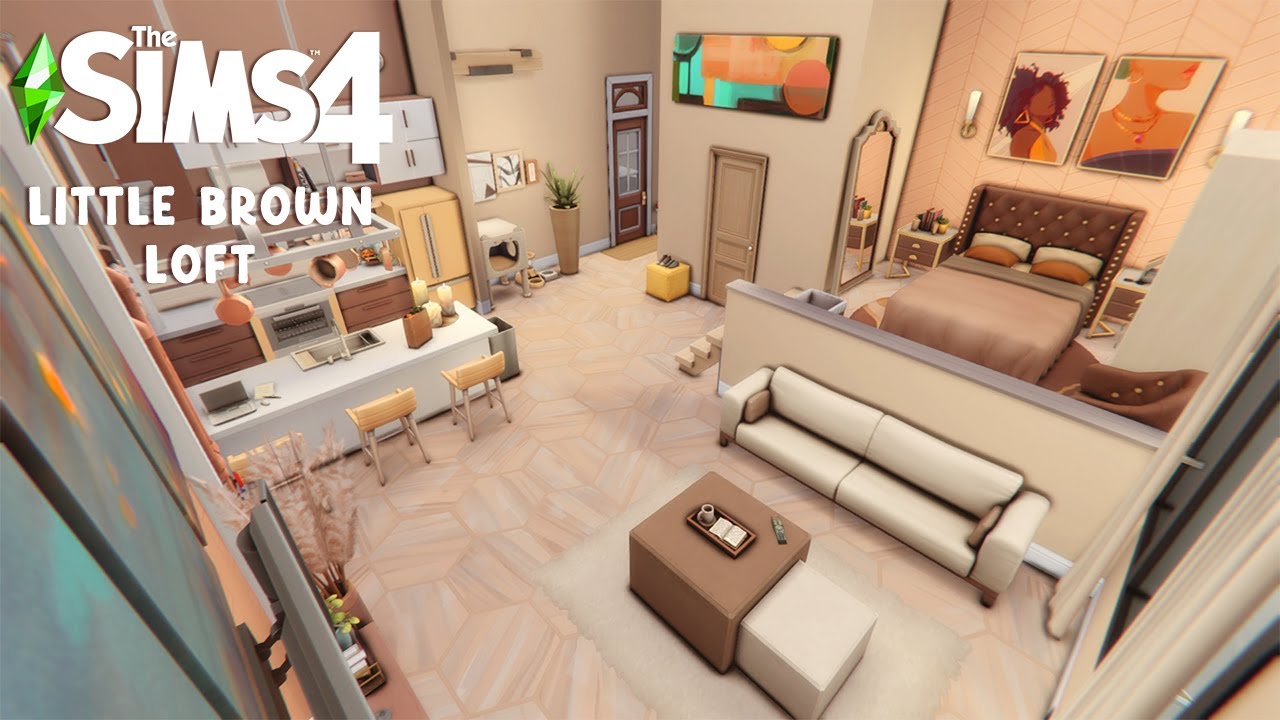 Building a Little Brown Loft in The Sims 4 🤎✨