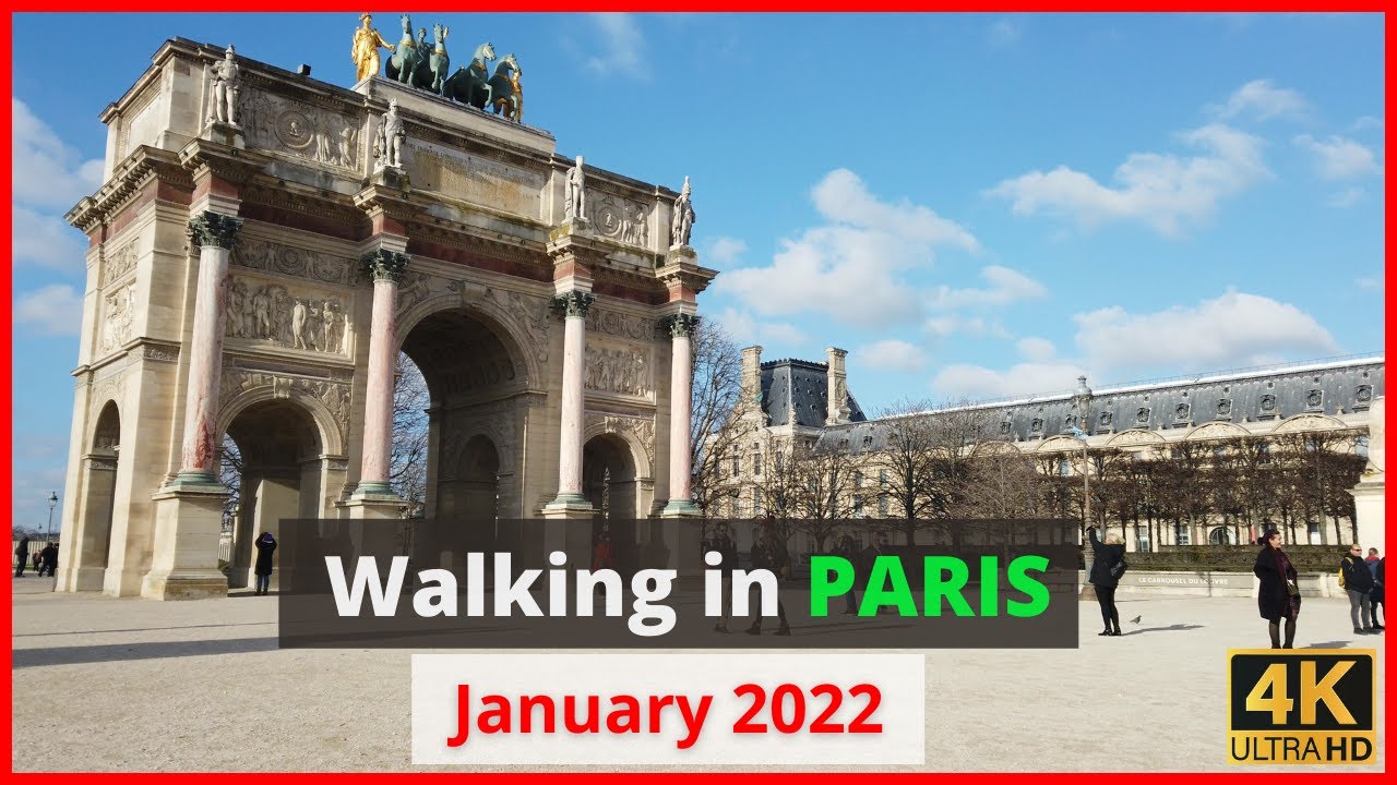 Paris Walking Tour 4K | Rue de Rivoli | New Year 2022