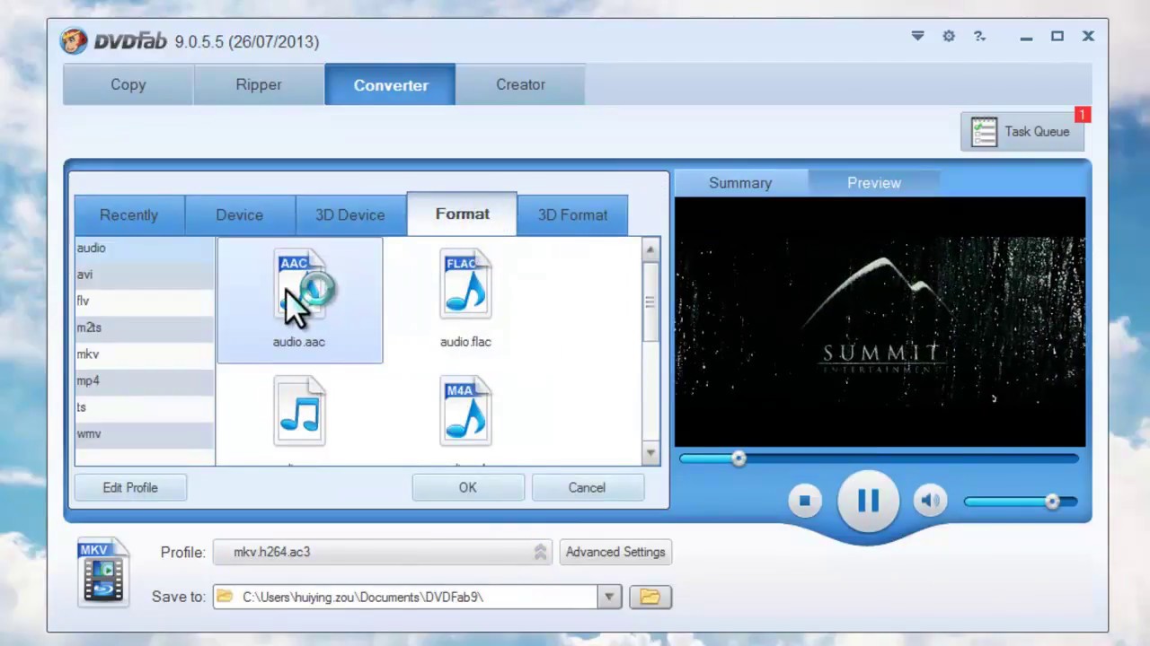 How to convert m2ts to ts with DVDFab
