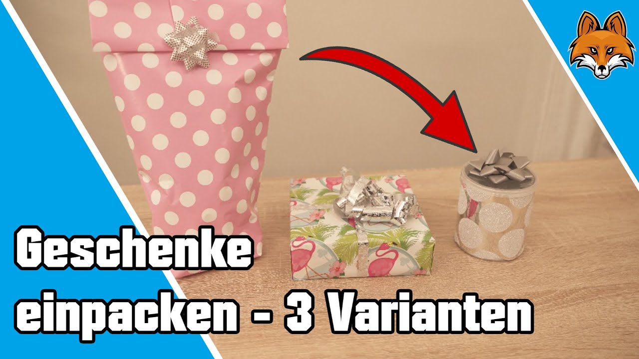 Geschenke einpacken - 3 einfache Varianten und Tricks 🎁🎀