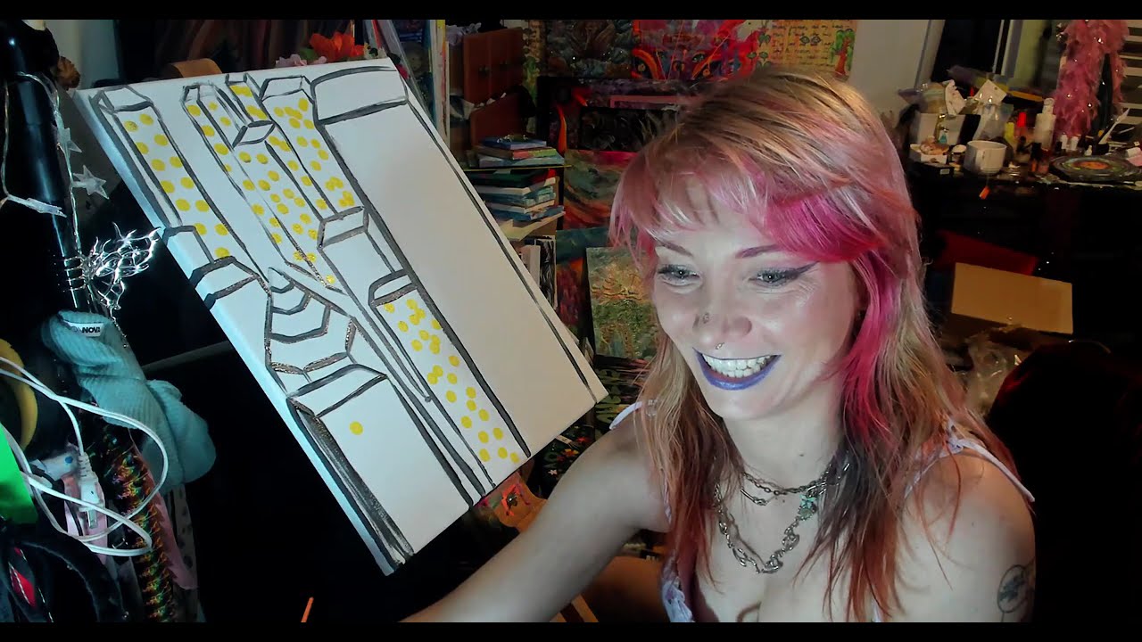 Pajama Party 0.0 DJ Riley with the tunes and technicolor paintings | Graffiti style painting challen