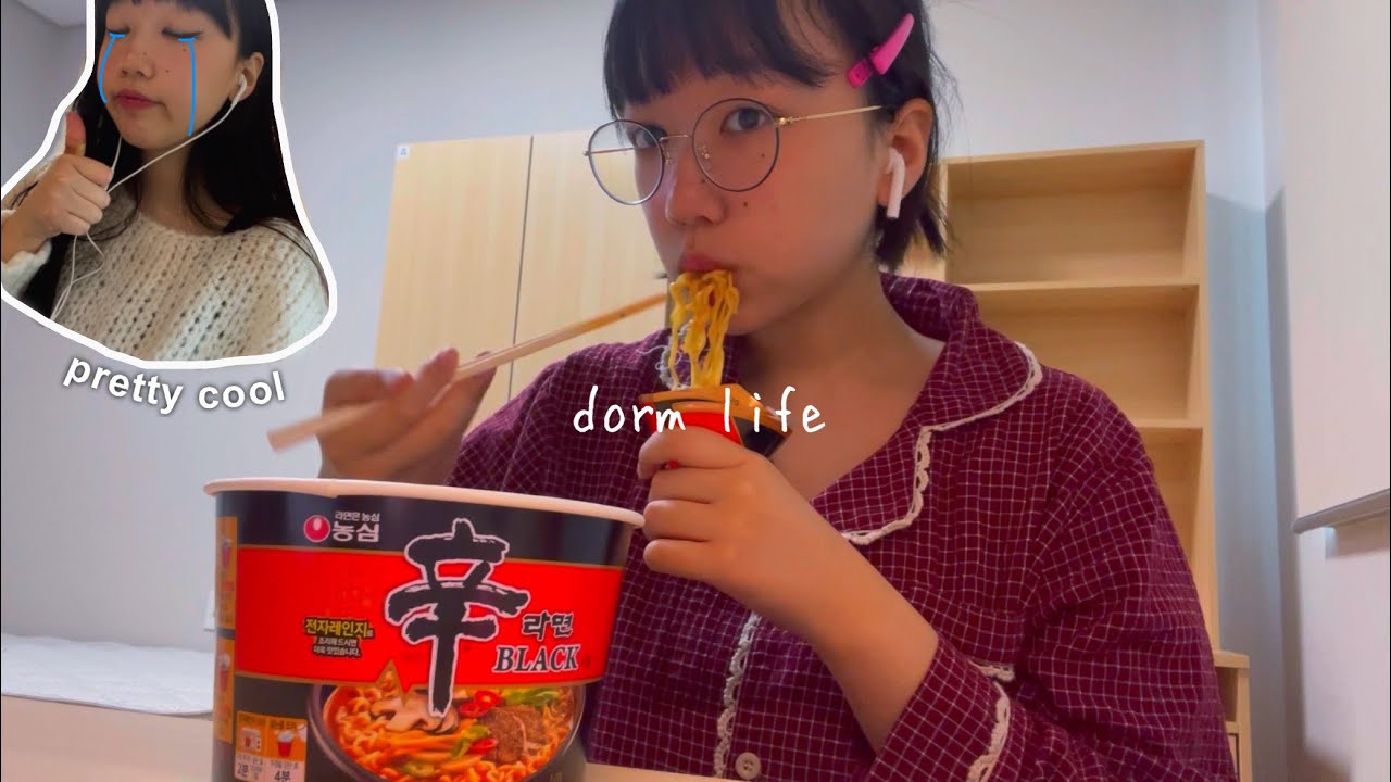 korean college dorm move-in vlog : no friends..realistic..i'm okay...