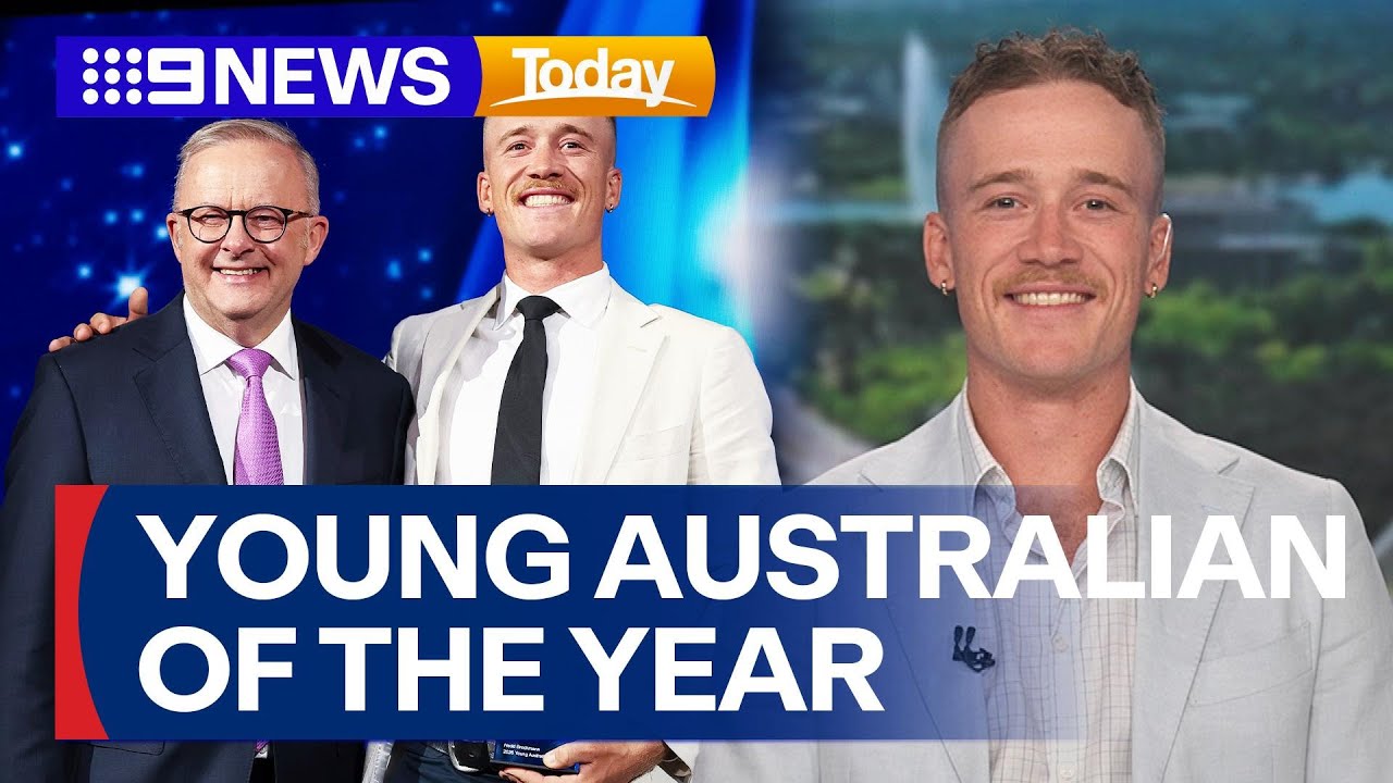 Tradie-turned-ultra-marathon runner named Young Australian of the Year | 9 News Australia