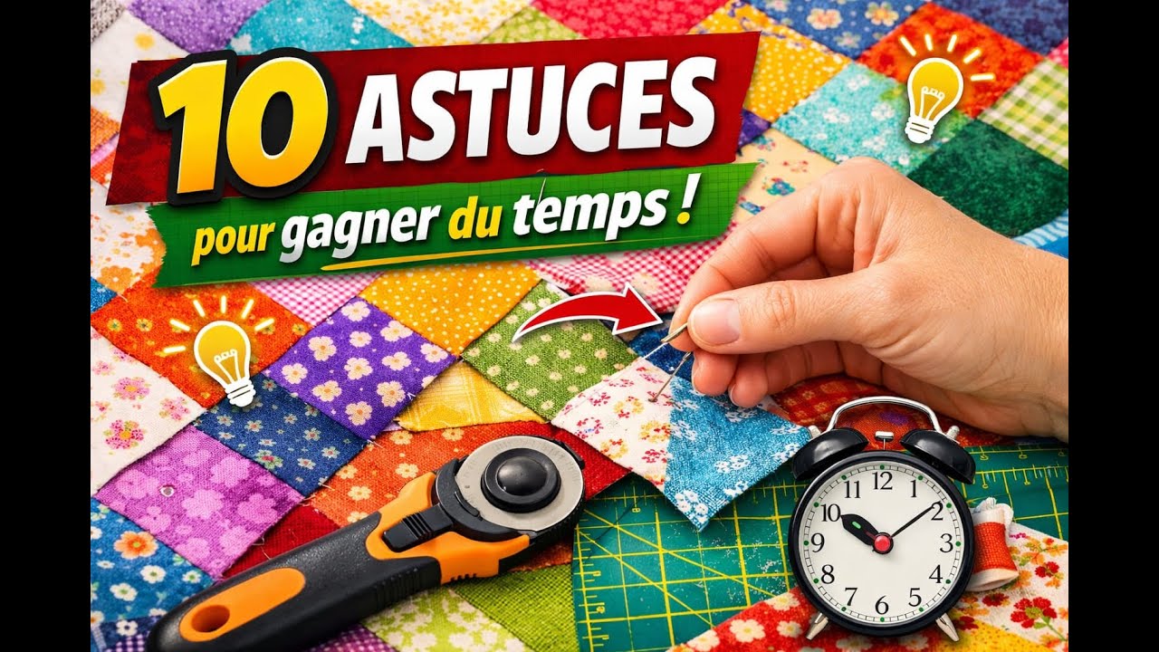 10 astuces gain de temps pour nos ouvrages de patchwork et de couture