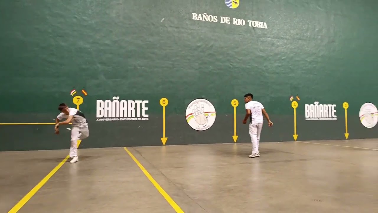 Baños de Río tobía pelota mano pelota vasca Mikel II miguere VS Antonio Gonzalo 
