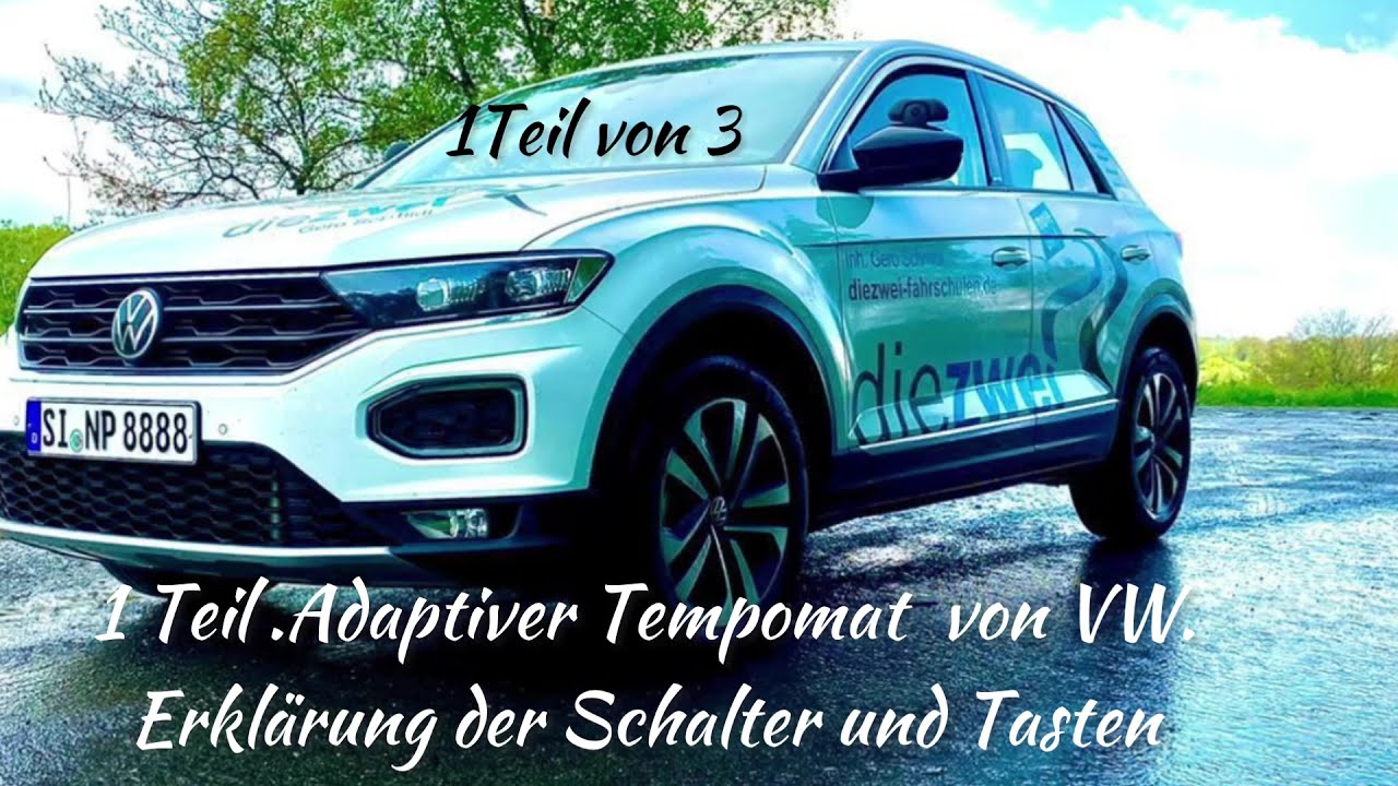 1Teil.Tempomat an einen VW erklärt/Fahrschule richtiges benutzen von Fahrassistenten