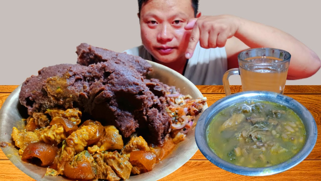 राँगा को मासु र कोदोको ढिंडो सारै मिठो हजुरहरुले पनि बनाएर खानु होला ! Buff curry and dhido