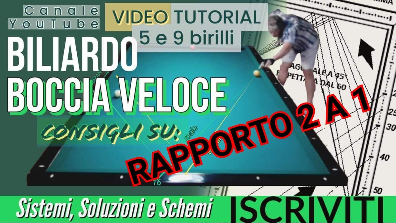 BILIARDO - v.22 -  RIFERIMENTO DIAMANTI 2 A 1 CON VARIAZIONE DI EFFETTO.