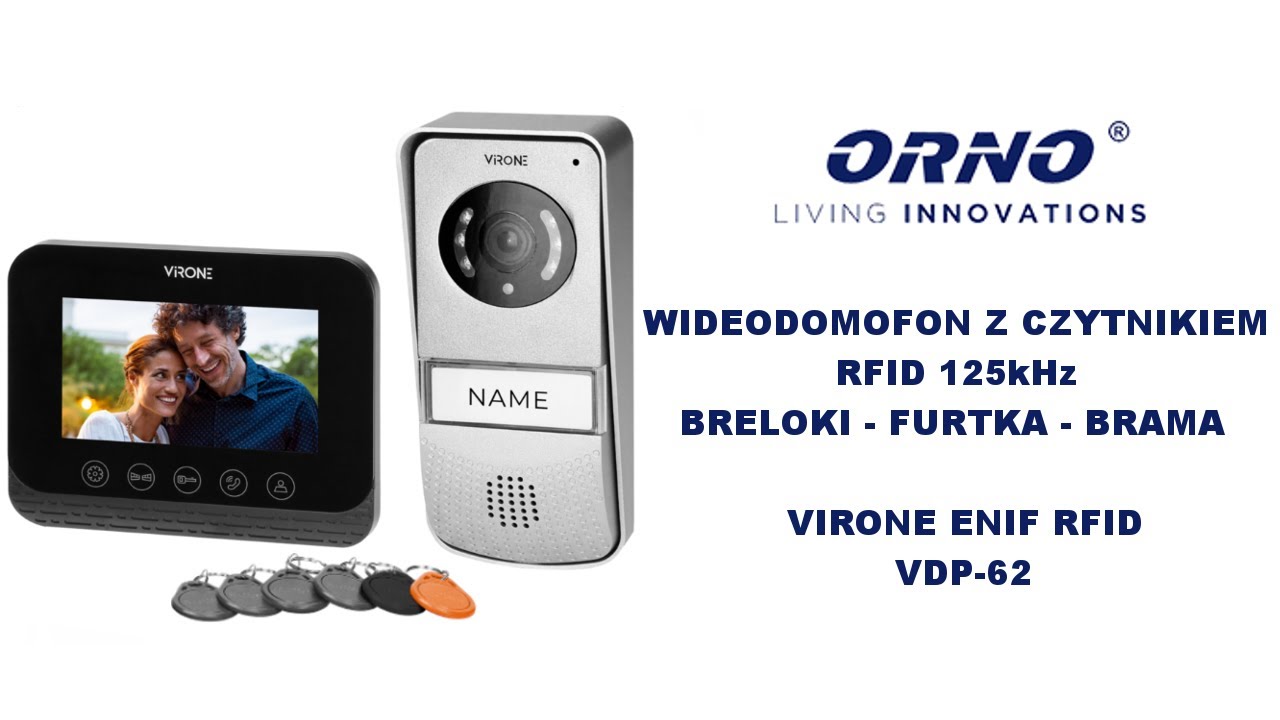 Wideodomofon z czytnikiem RFID, Virone ENIF RDIF (VDP-62) Test, Podłączenie