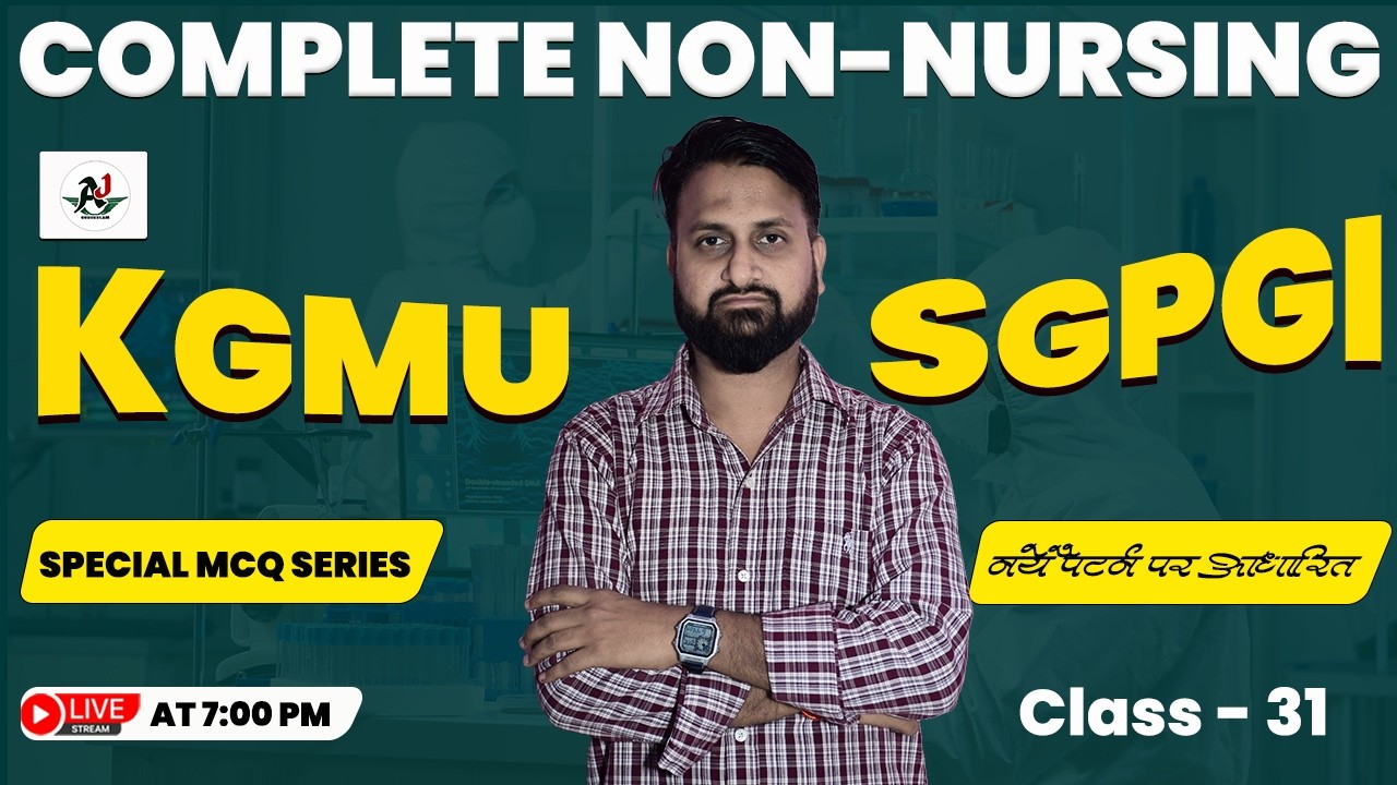 KGMU | SGPGI | JIPMER | EMRC | Nursing Officer 2025 |  Special Mcq🔥| Class - 31 | by Jitendra sir