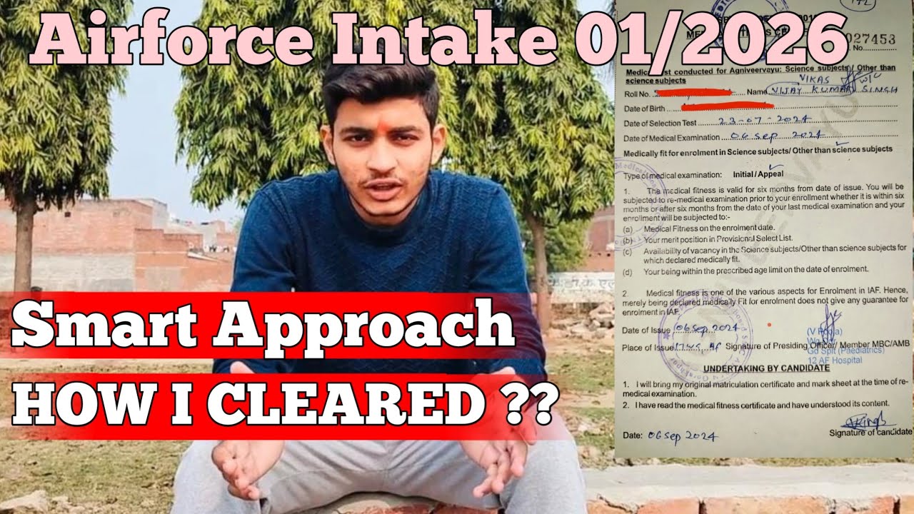 Indian Airforce 01/2026 Exam Strategy | Syllabus, smart Study Plan & Recruitment Guide