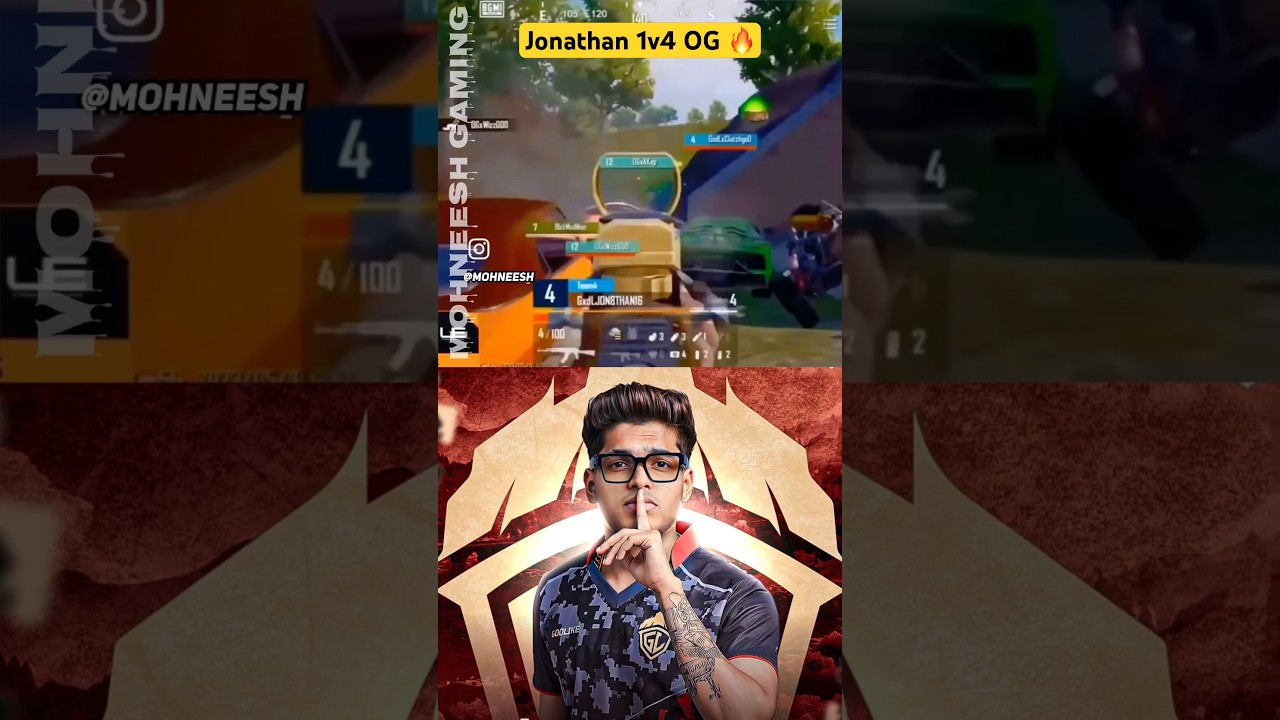 TEAM GODLIKE VS ORANGUTAN😍JONATHAN 1v4 CLUTCH WITH OG🥵ON TOURNAMENT😱#godlike #orangutan #jonathan