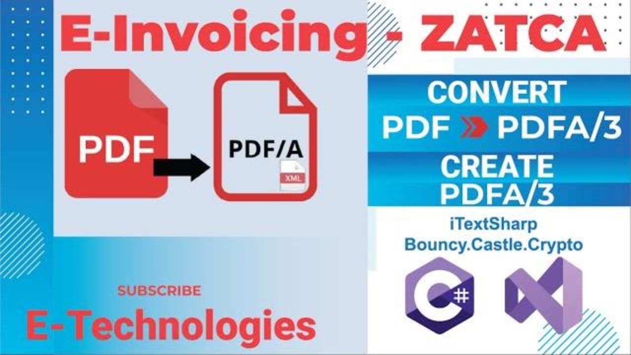 Step by Step How to Create PDF A/3 and Attach XML File for Zatca e-Invoice Using C#