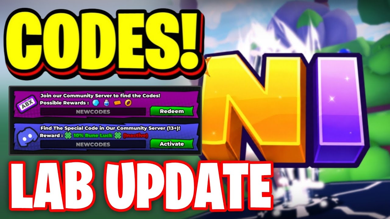 *NEW* ALL WORKING LAB UPDATE CODES FOR NOOB INCREMENTAL! ROBLOX NOOB INCREMENTAL CODES