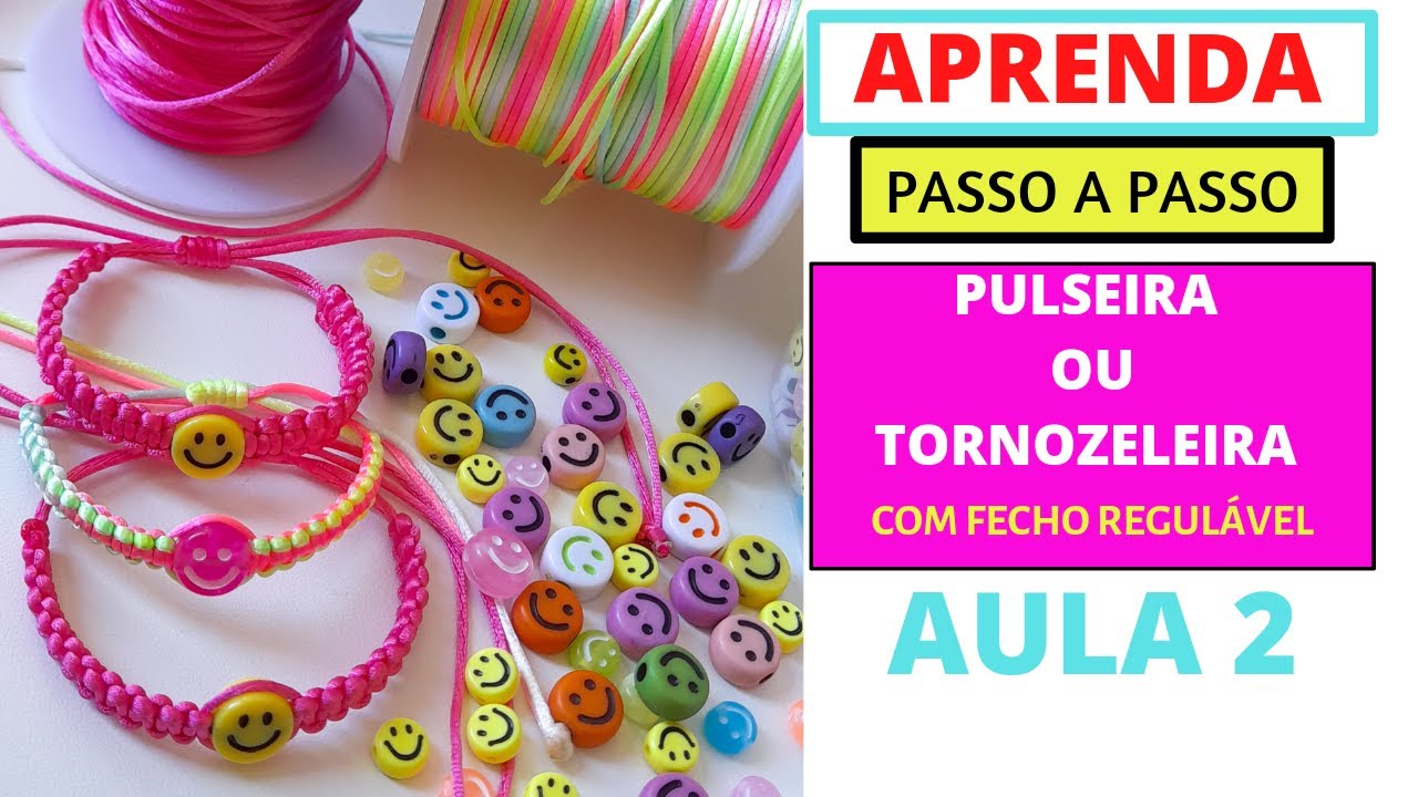 PASSO A PASSO PULSEIRA MACRAMÉ - Tutorial pulseira Hippie para usar ou vender