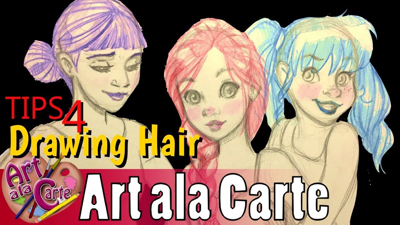 Hair  Tips for Drawing Ponytails, Braids and Buns