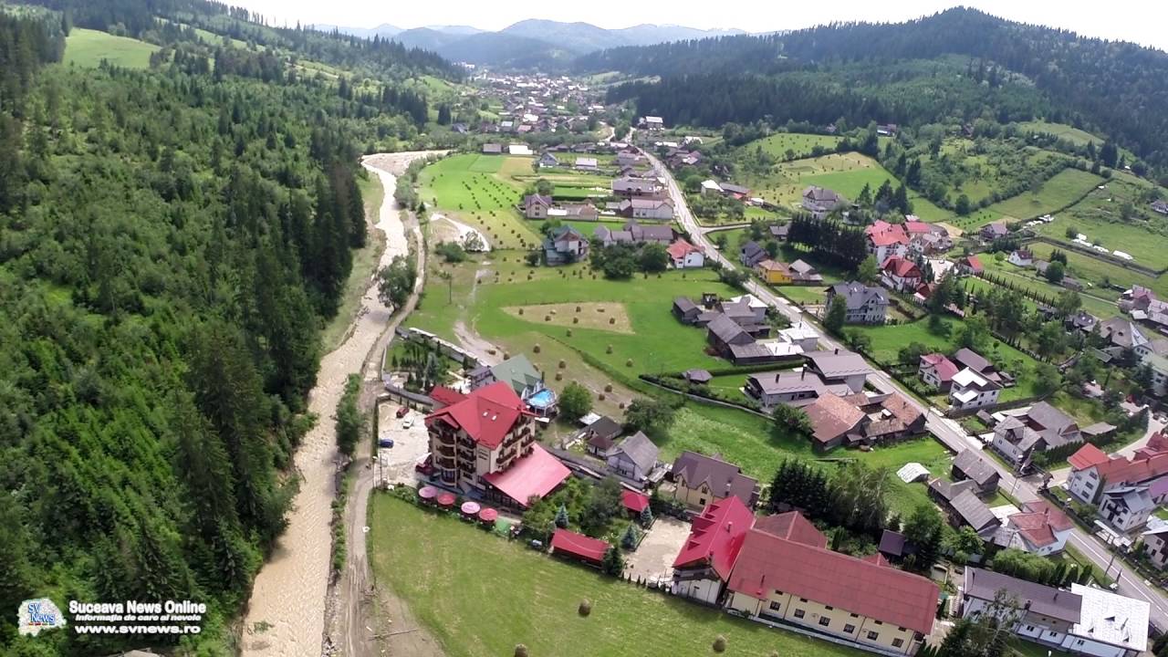 Imagini aeriene după inundaţiile din Voroneţ