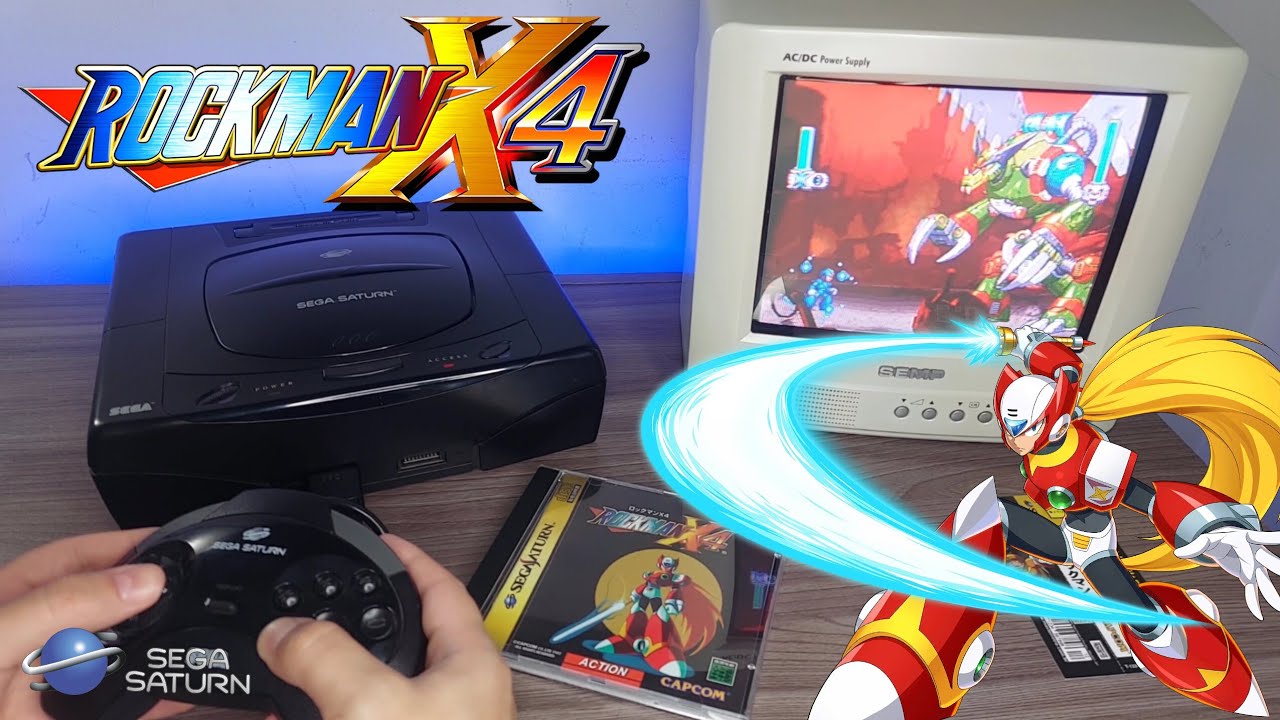 Rockman X4 (Master Retro) - Sega Saturn Gameplay - CRT