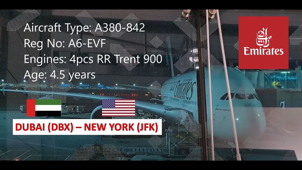 Trip Report | Emirates A380 | EK203 | Dubai (DXB) to New York (JFK) | Economy Class | Seat 81A