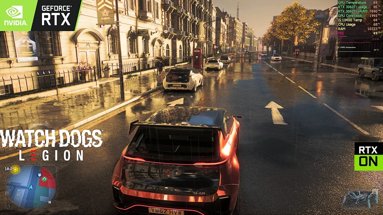 Watch Dogs Legion Maximum Settings NVIDIA RTX 3060 Ti