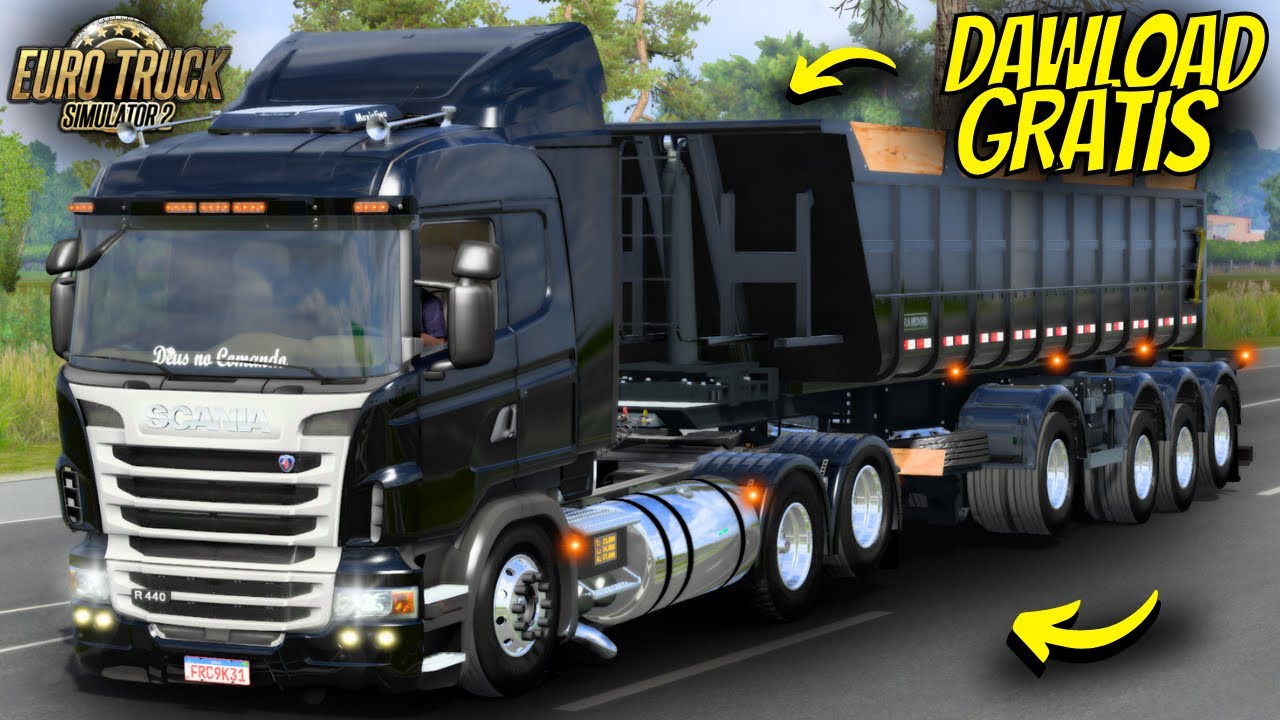 DOWNLOAD SCANIA R440 ENGATADO NA CAÇAMBA QUARTO EIXO RANDON MUITO QUALIFICADO - MOD GRÁTIS ETS2 1.54