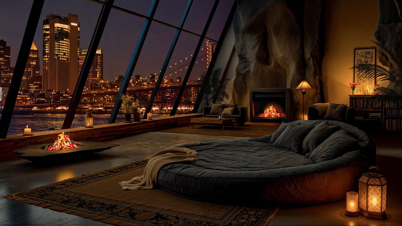 Harmonious Jazz Symphony In A Luxurious Bedroom Space - Gentle Jazz Music For Emotional Healing