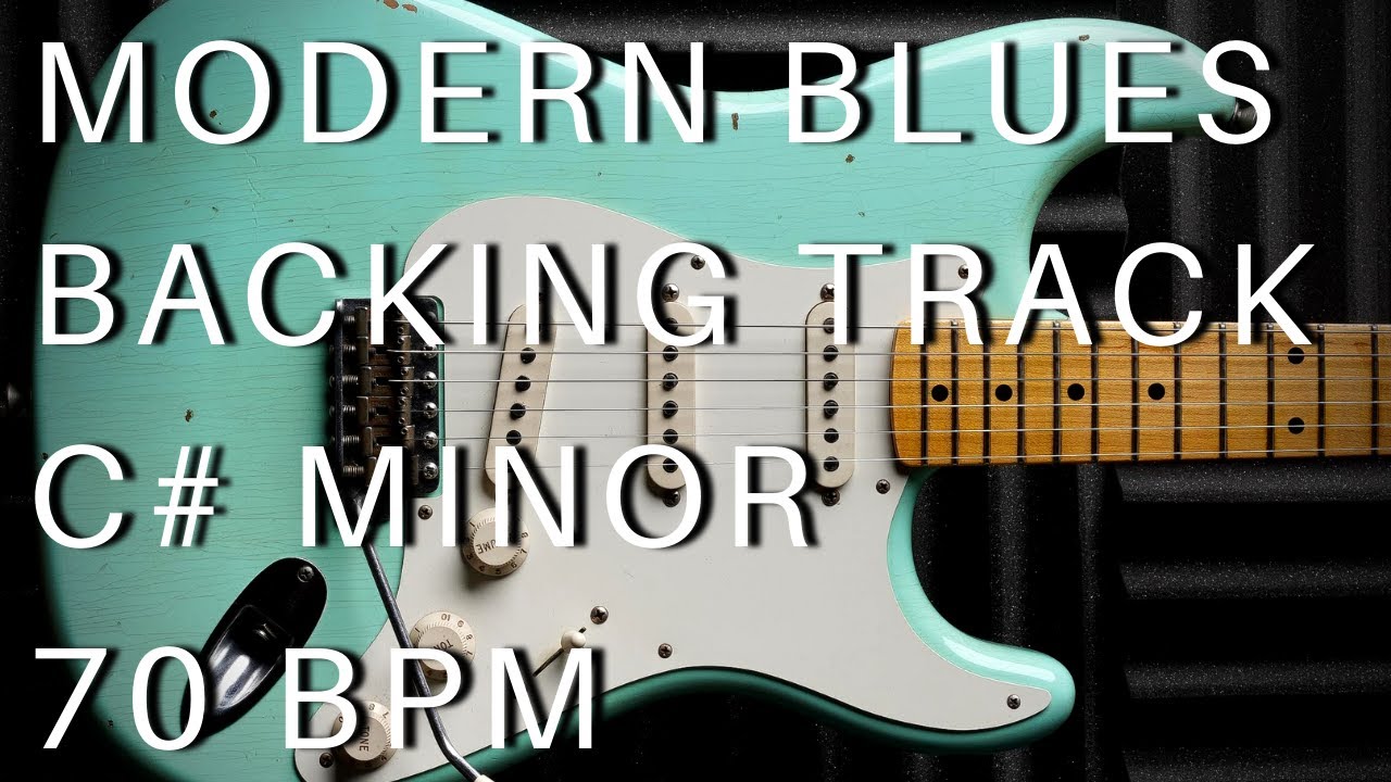 Modern Blues Guitar Backing Track (John Mayer Style) | C# Minor (70 bpm)