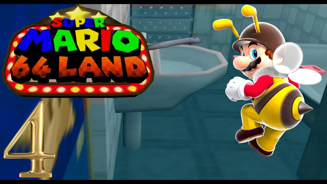 Super Mario 64 Land Folge 4 (100%): Badezimmer Aktion mit Bienen Mario