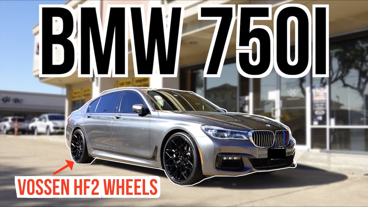 BMW 750i with Vossen Wheels HF2 in Gloss Black