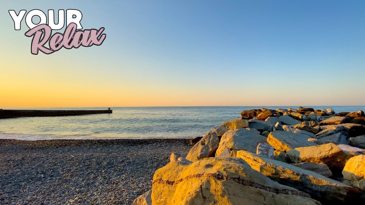 Красивый Рассвет на Черном Море. Звуки Моря Для Релаксации и Сна.
