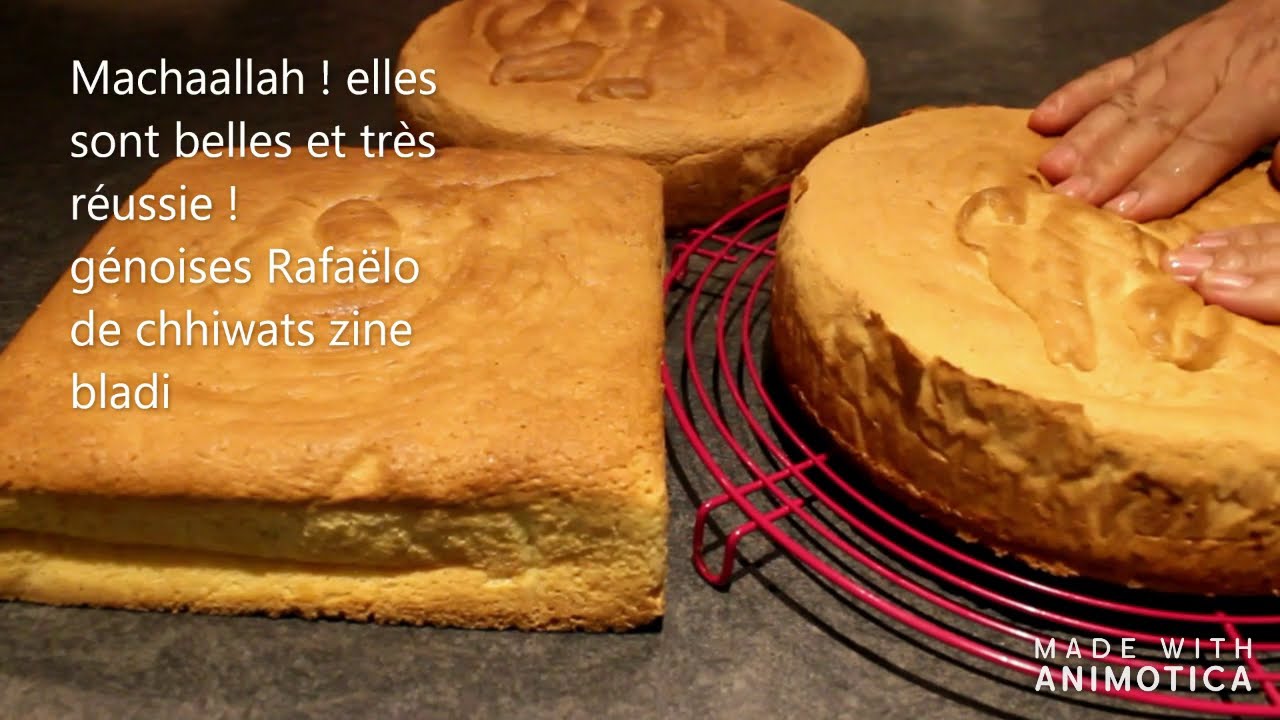 GENOISES  MOELLEUSE /AMANDES /POUR GATEAUX RAFAELLO /CHHIWATS ZINE BLADI