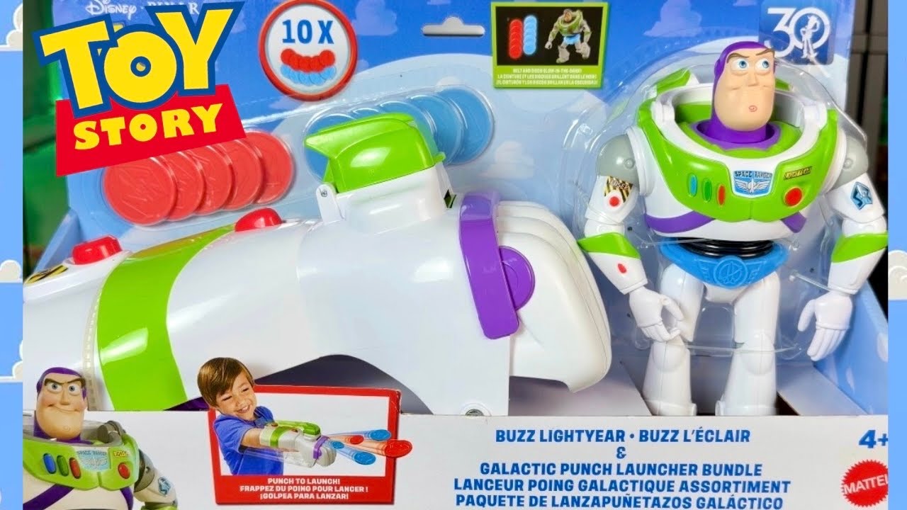 Mattel Buzz Lightyear Galactic Punch Launcher Bundle Review 