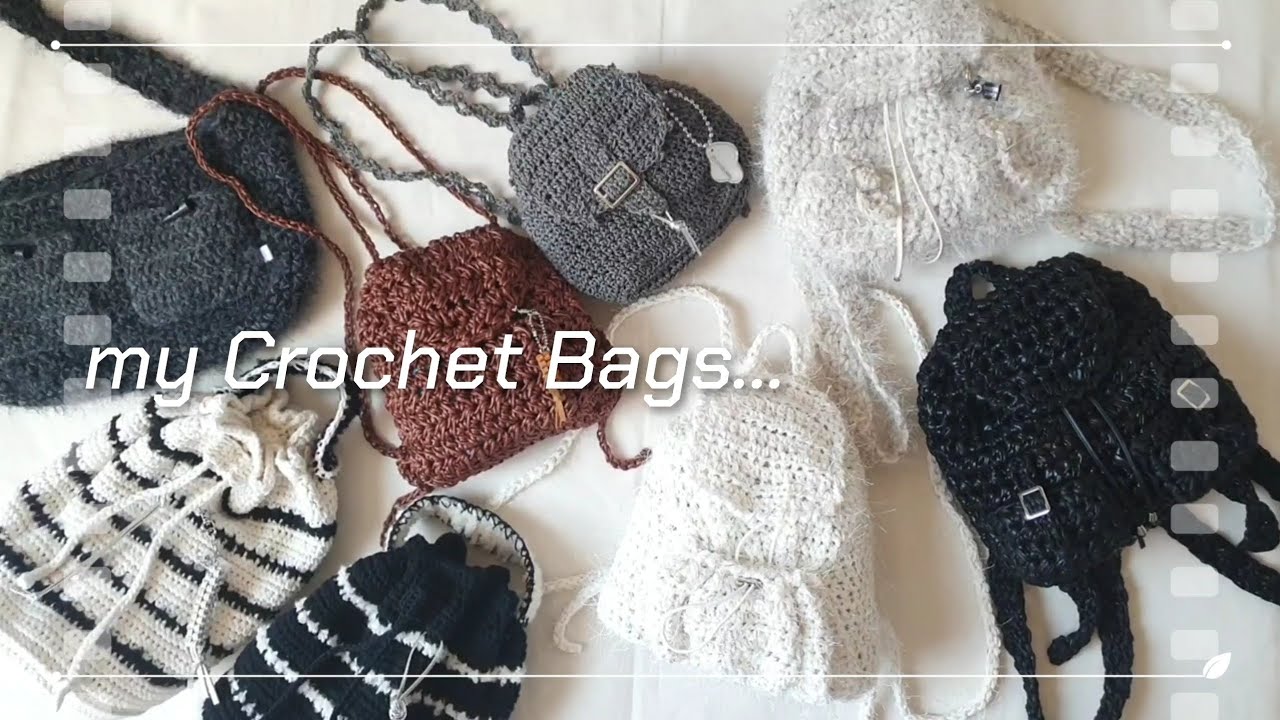 코바늘백팩 소개 | ⏳👀🧶지난 1년간 만든 뜨개가방 