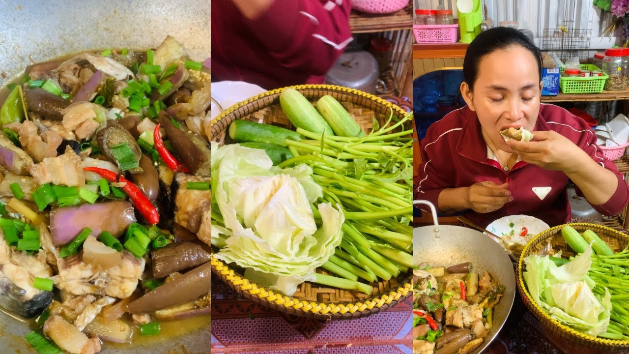 Cooking Fish Pork with Fish Paste and Eggplant Recipe 