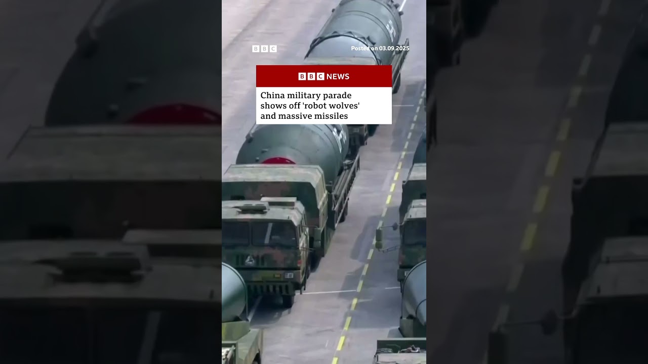 China shows off huge arsenal of weaponry. #China #MilitaryParade #BBCNews