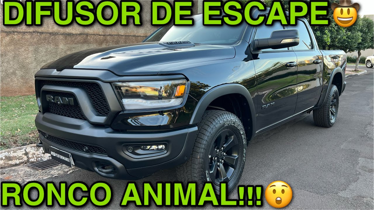 RAM 1500 V8 REBEL 2022 COM DIFUSOR DE ESCAPE INOX
