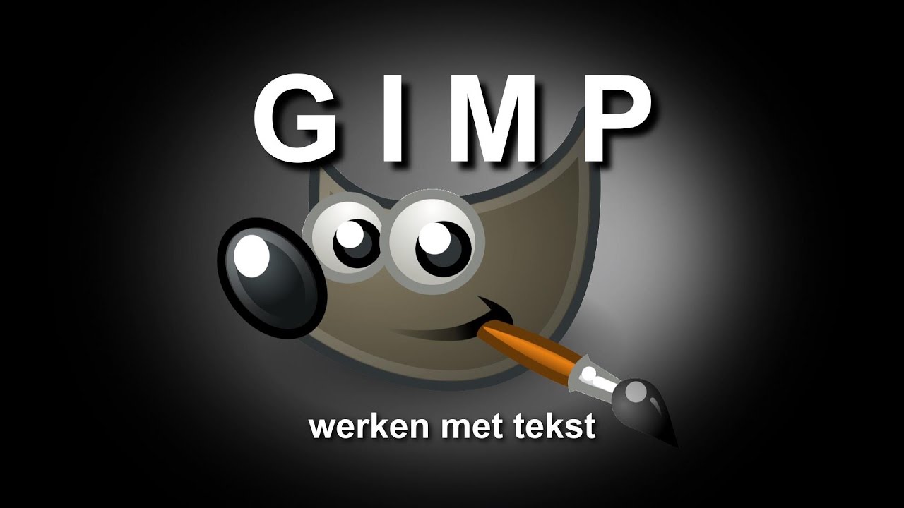 Gimp foto in tekst
