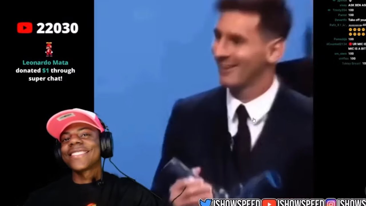 IShowSpeed Reacts Messi (HE LIKES MESSI)😂