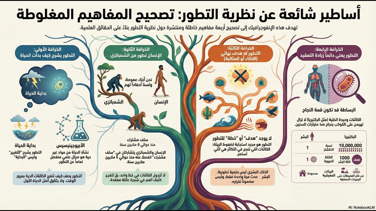 مفاهيم مغلوطة عن نظرية التطور
