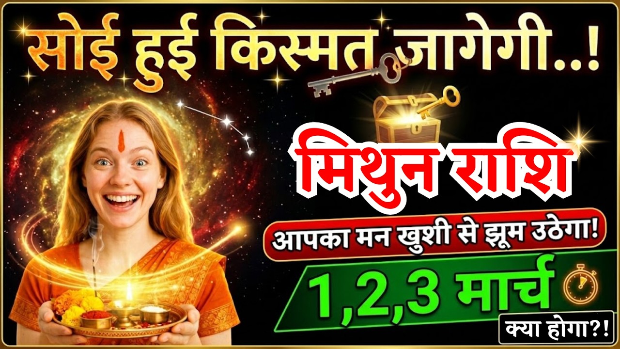 1, 2, 3 मार्च, मिथुन राशि वालों सोई हुई किस्मत जागेगी, Mithun Rashi