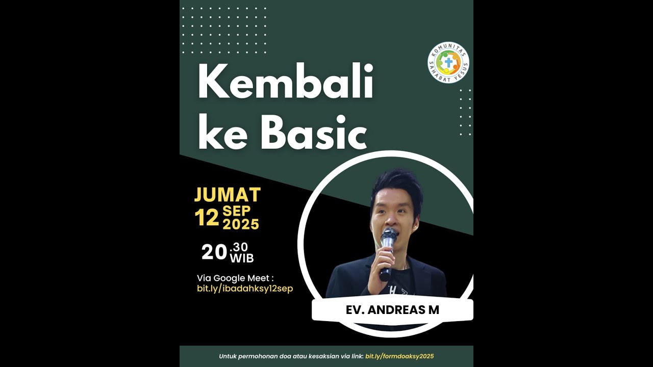 Ev. Andreas Mario - Kembali ke Basic (Ibadah 12 September 2025)