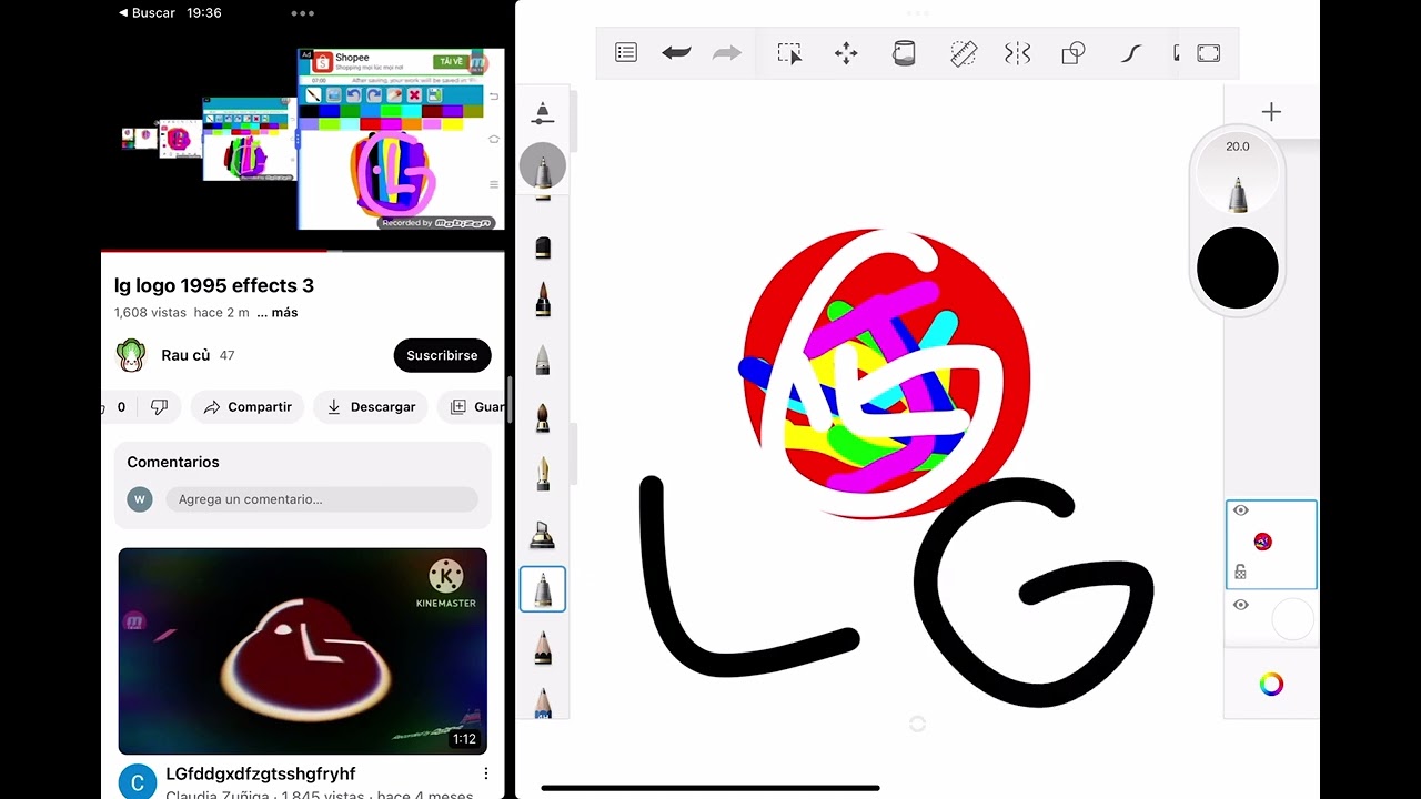 LG logo 1995 effects