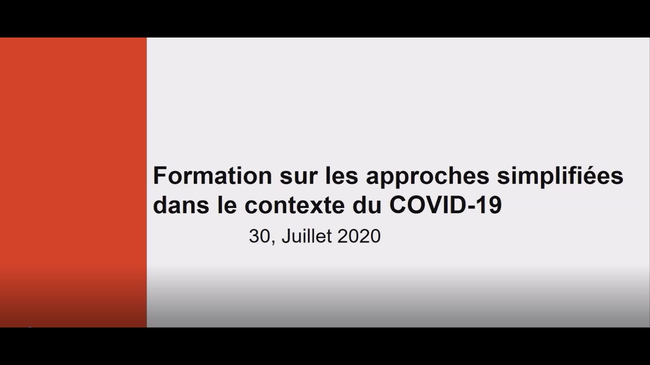 Formation en ligne pour la RDC sur les approches PCIMA simplifiées - JOUR 3