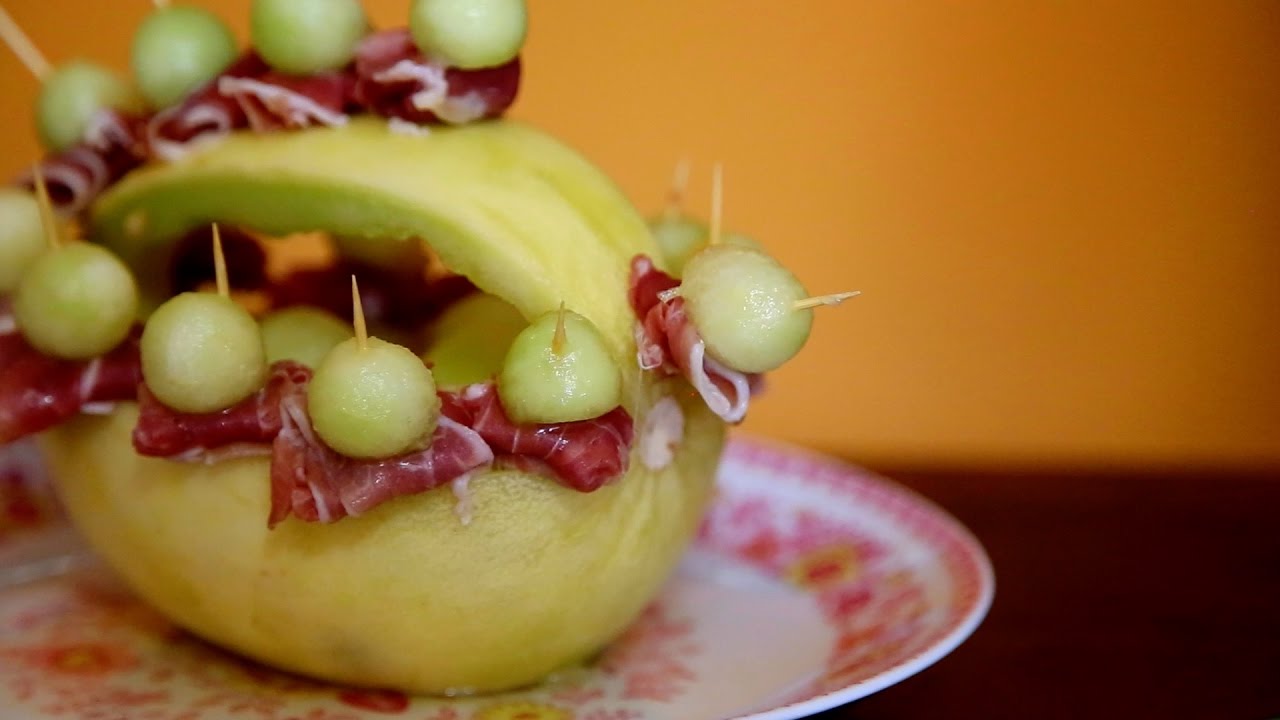 ¿Hay algo rico? Canasta de jamón crudo y melón
