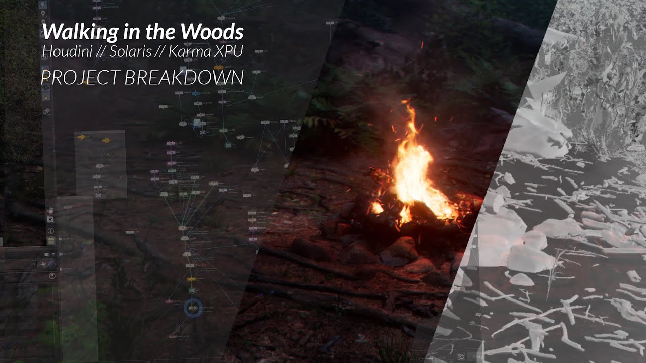 Project Breakdown - Walking in the Woods - Houdini / Solaris / USD / Karma XPU
