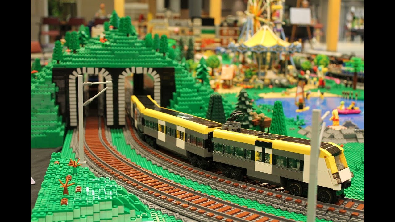 Swebrick collaborative LEGO® train layout Huskvarna 2018