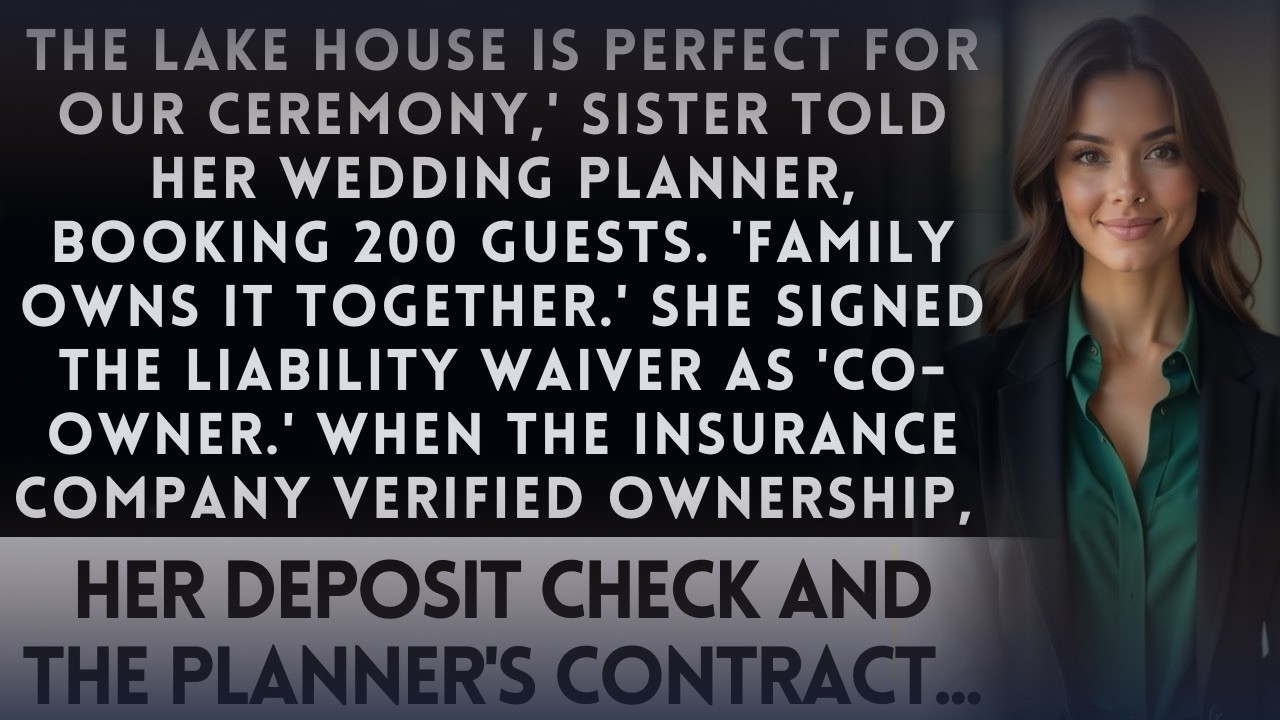 Sister Claimed My Lake House For Her Wedding Venue — The Event Insurance Application Revealed...