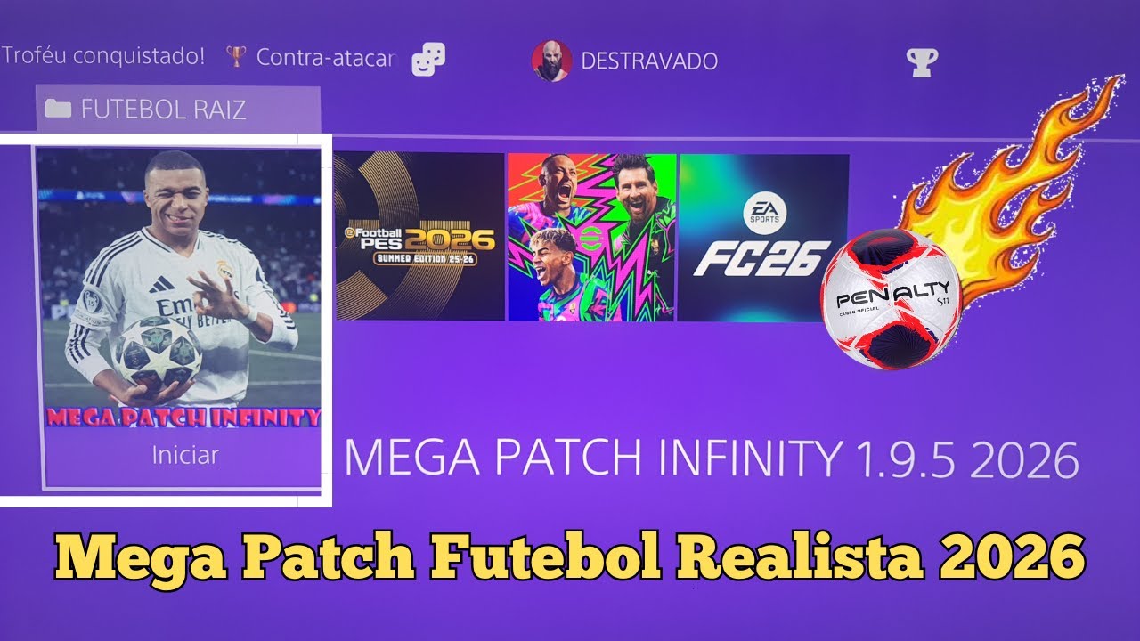 Mega Patch Futebol Realista 2026 Onde Conseguir em Formato de Link (OFICIAL)  PS4 & PS5 DESBLOQUEADO