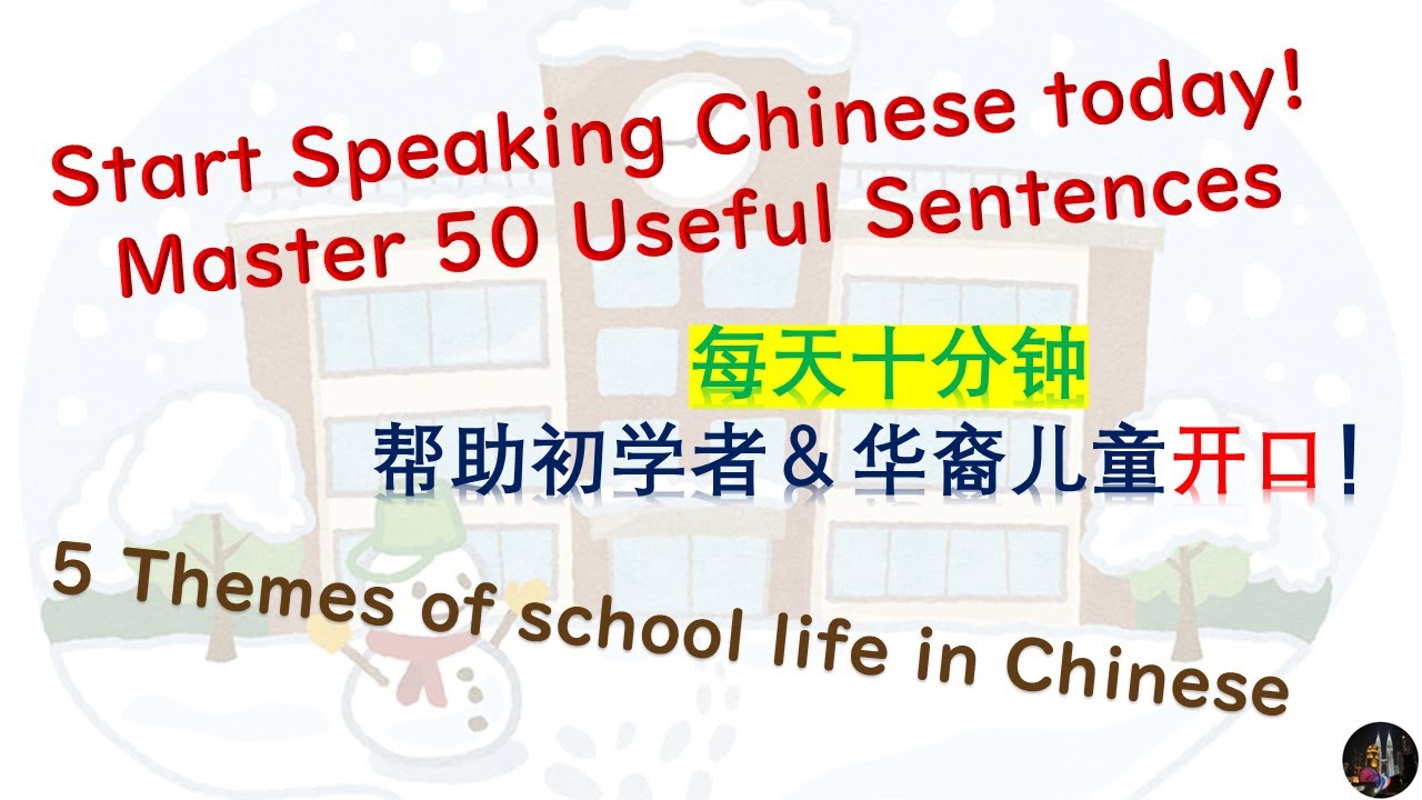 Master Daily Chinese Vocabulary and Sentences for Beginners & young learners Part 5 School Life