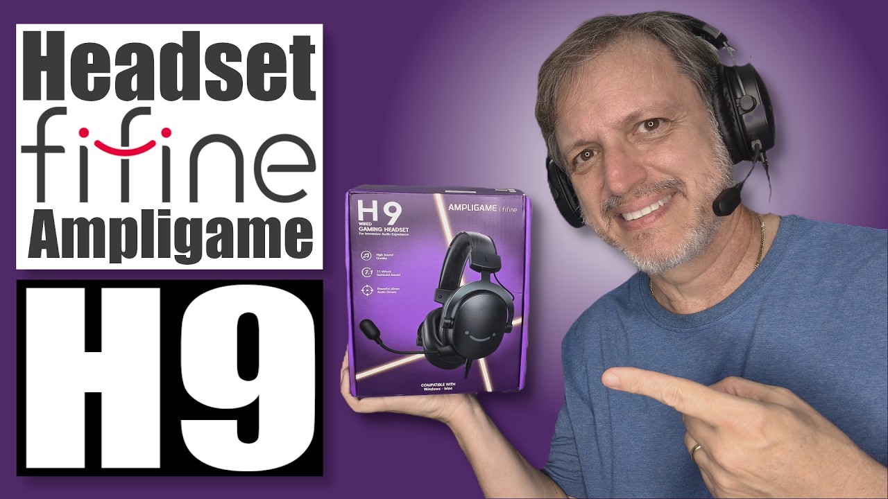 Headset Fifine Ampligame H9 | Unboxing e Teste Completo